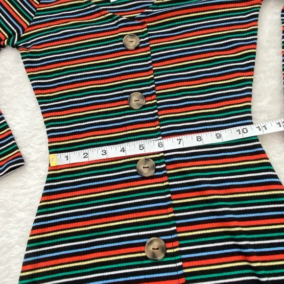 Ultra Flirt Womens Bodycon Dress Franklin Stripe, Knee Length, XS - Picture 9 of 12